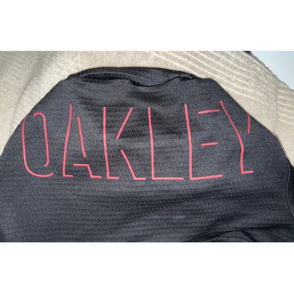 Oakley Performance fit Textured hooded full zip black jacket 2XL big and tall - Picture 2 of 6